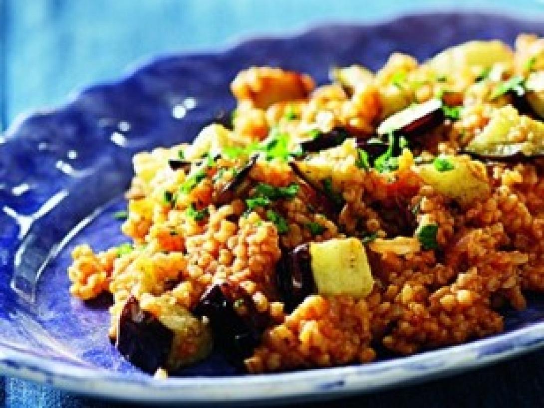 Μελιτζάνες με χόντρο