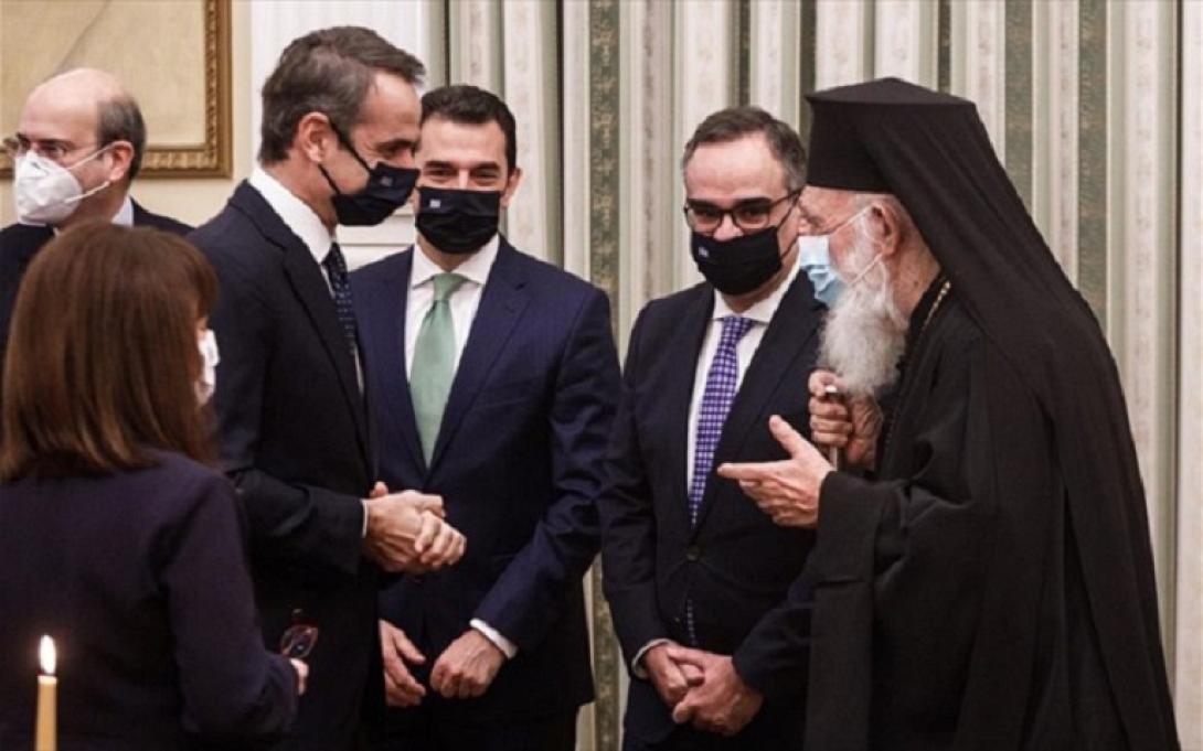 Μητσοτάκης - Ιερώνυμος (Eurokinissi/ΚΟΝΤΑΡΙΝΗΣ ΓΙΩΡΓΟΣ)