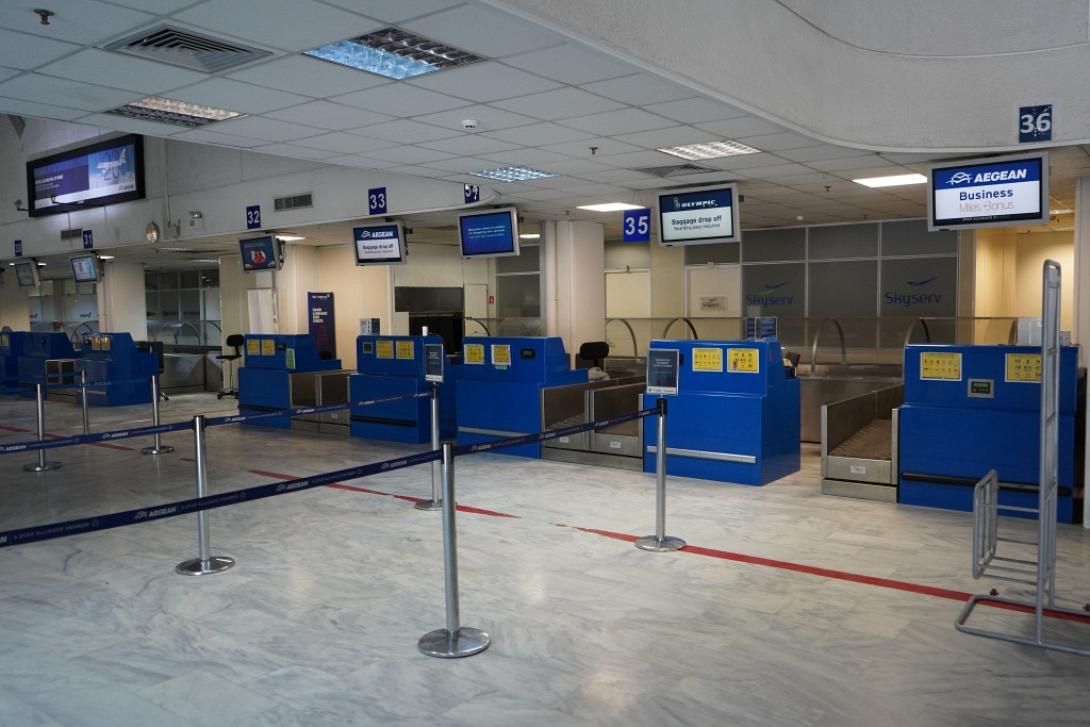 Χειμώνα θυμίζει το σκηνικό στο αεροδρόμιο Ηρακλείου