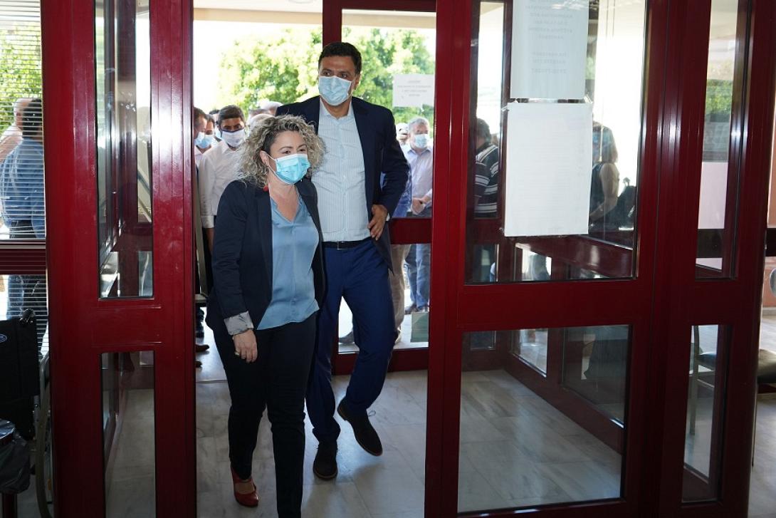 Ο Βασίλης Κικίλιας στην 7η ΥΠΕ με την Λένα Μπορμπουδάκη