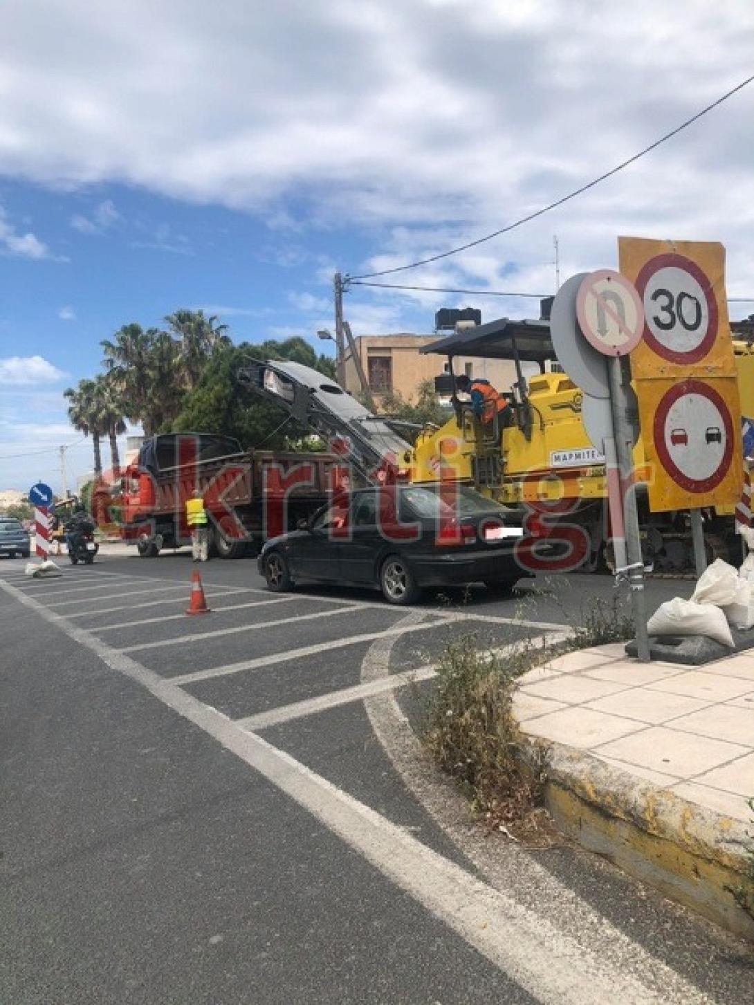 Μία λωρίδα κυκλοφορίας λόγω των έργων που εκπονεί ο δήμος