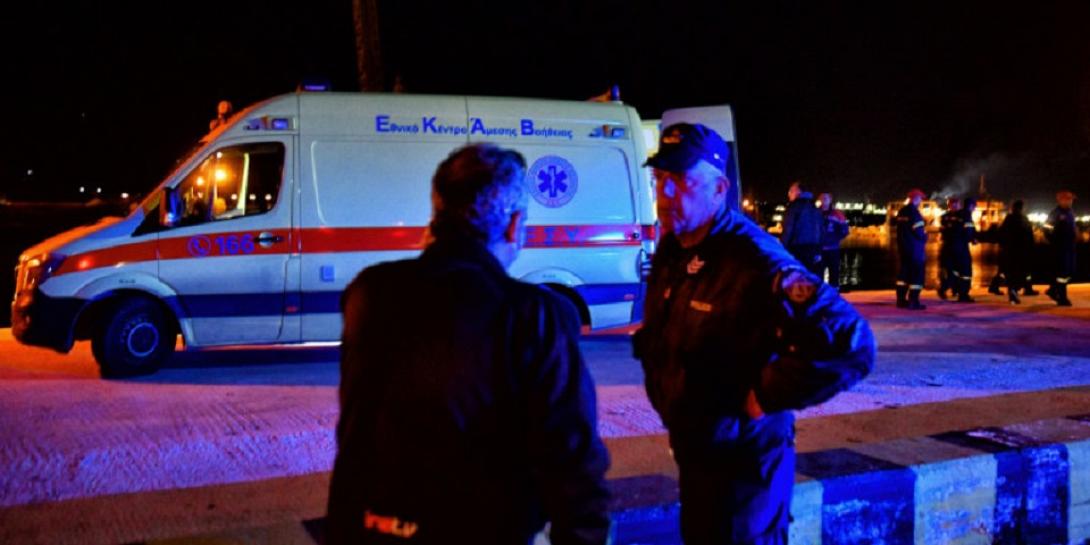 Ασθενοφόρο του ΕΚΑΒ στο σημείο της τραγωδίας / Φωτογραφία: EUROKINSSI