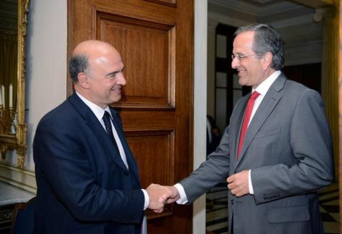 Ολοκληρώθηκε η συνάντηση Σαμαρά - Μοσκοβισί
