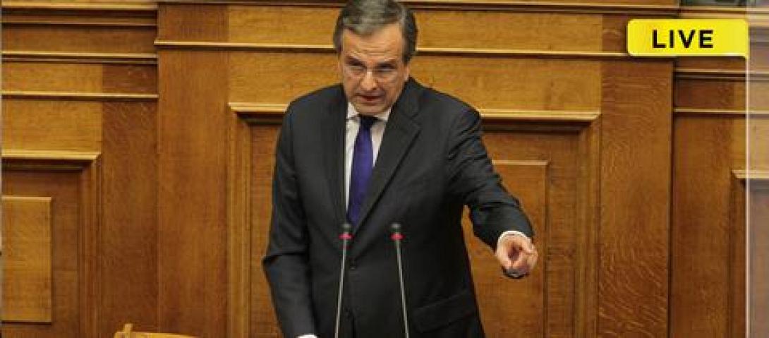 Δριμεία επίθεση Σαμαρά σε Τσίπρα: Δεν θα δεχτώ να εκβιάζετε τους βουλευτές