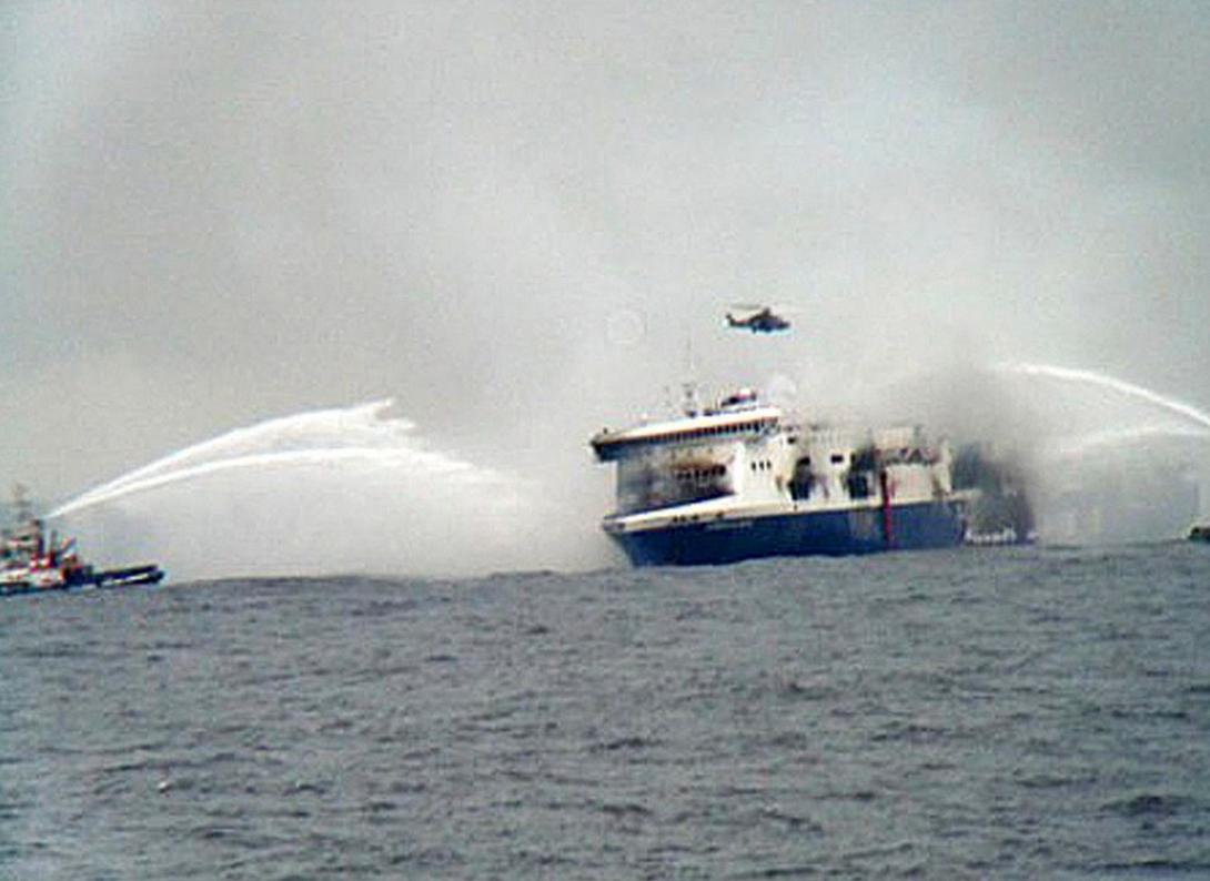 Στους 70 βαθμούς "ψήνεται" το γκαράζ του Norman Atlantic