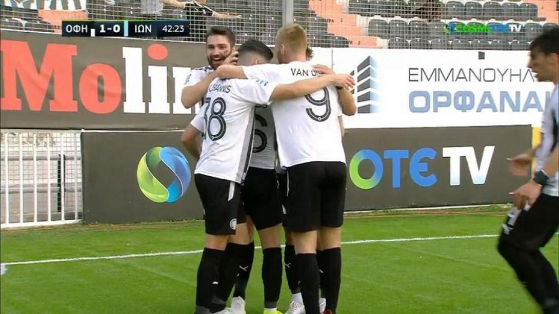 Από τους πανηγυρισμούς του ΟΦΗ στο πρώτο γκολ