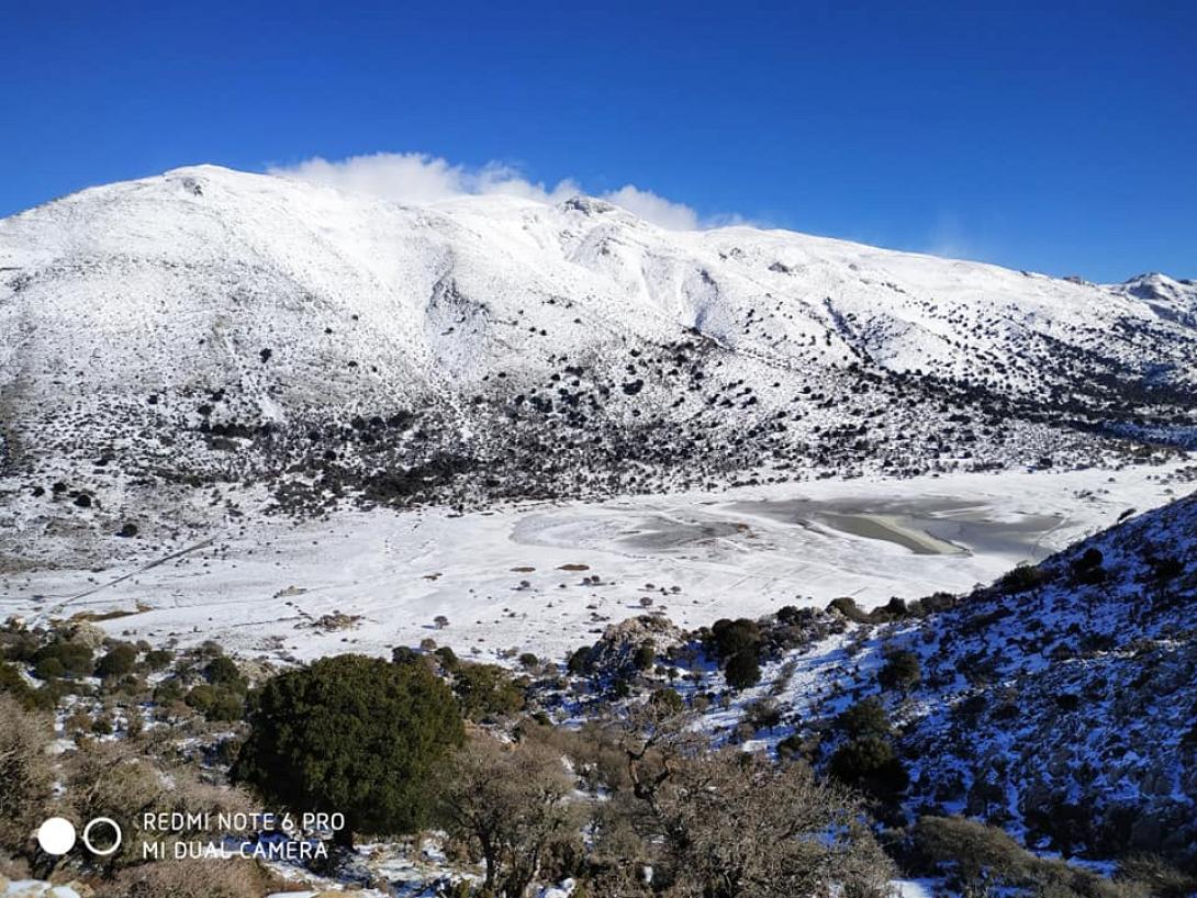 Χιόνια παντού στον Ομαλό της Βιάννου