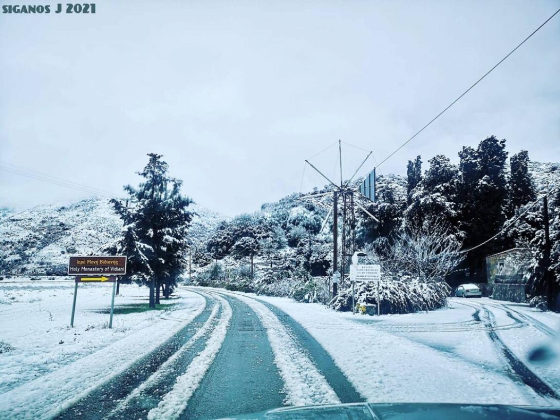 χιόνια οροπέδιο λασιθίου