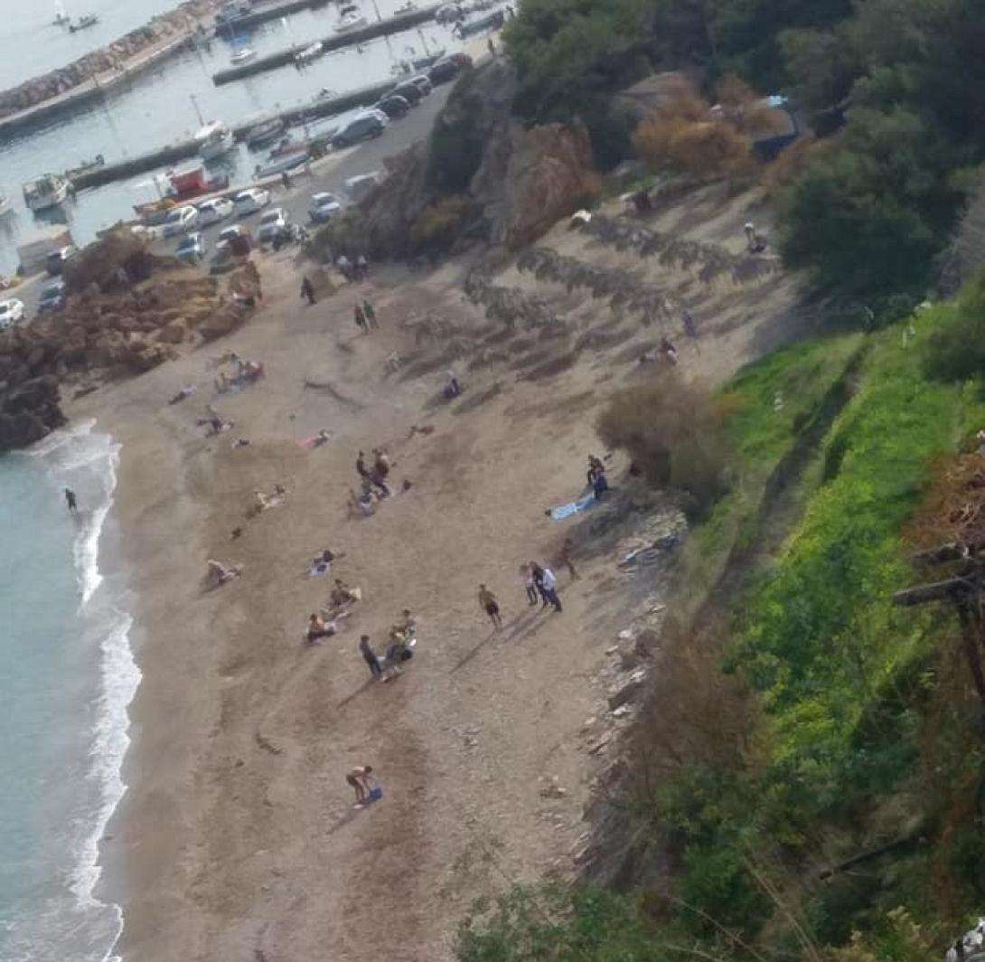 λουόμενοι στην Παντάνασσα