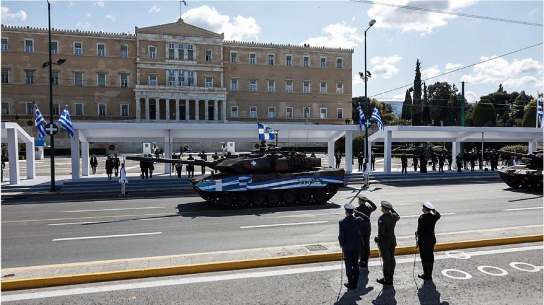 Στιγμιότυπο από την παρέλαση της Αθήνας