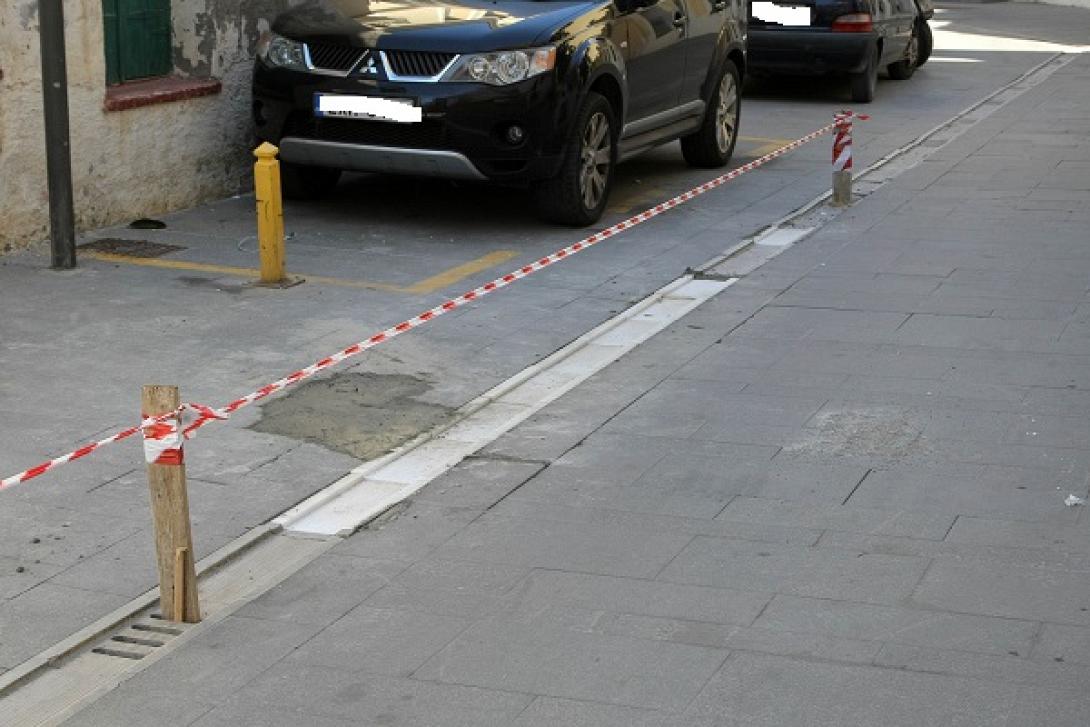 Ηράκλειο: Μετά το ρεπορτάζ ... η αποκατάσταση στην Ταξιάρχου Μαρκοπούλου (φωτο)