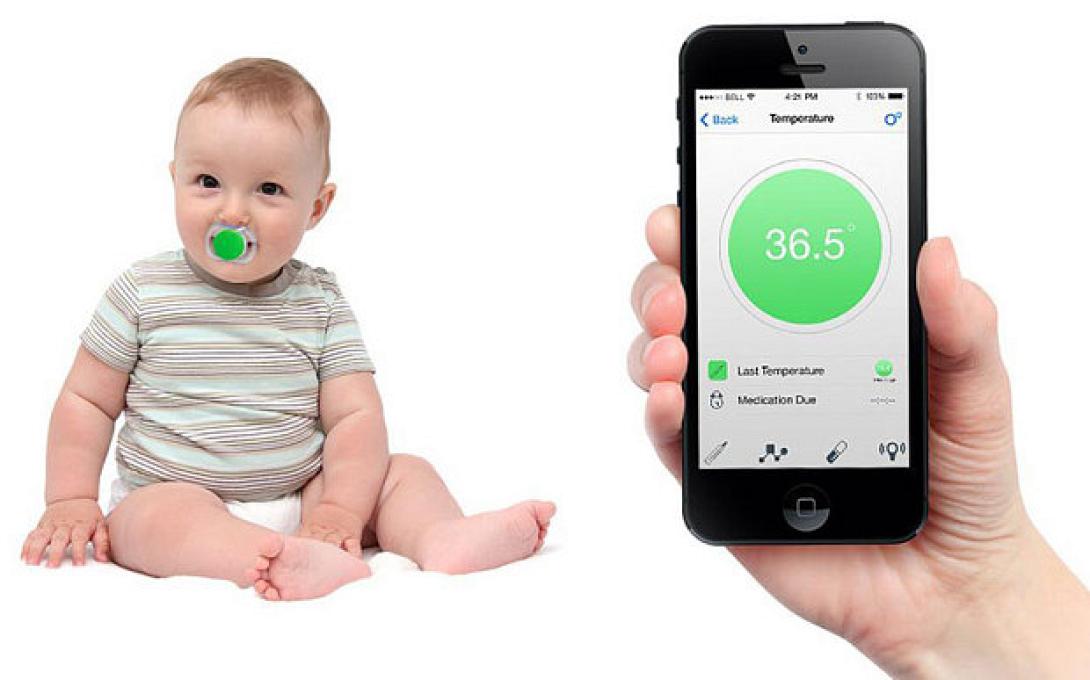 "Έξυπνη" ... πιπίλα ενημερώνει για την υγεία του μωρού