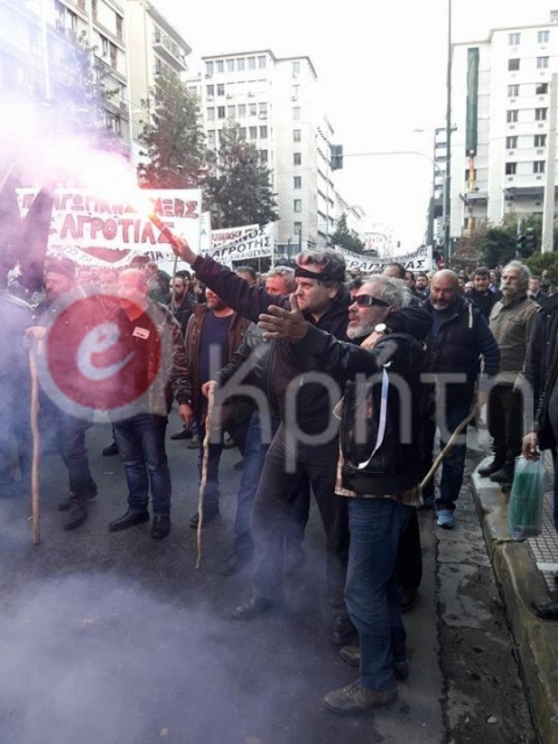 πορεια αθηνα αγροτες