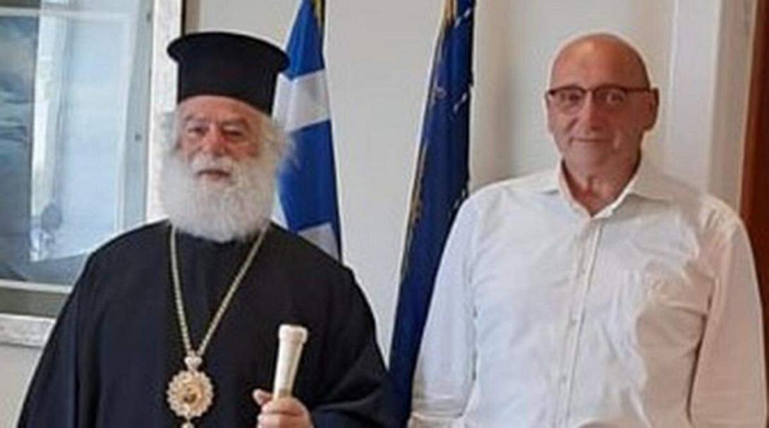 Ο Πρύτανης Π.Κ με τον Πατριάρχη Αλεξανδρείας