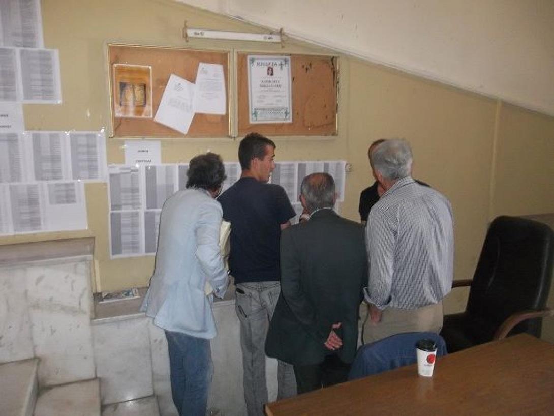 Τοιχοκολλήθηκαν τα αποτελέσματα των εκλογών στο Πρωτοδικείο Ηρακλείου