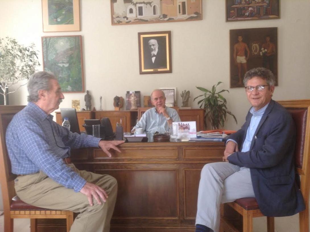 Επίσκεψη του πρύτανη του Πανεπιστημίου Κρήτης στο δήμαρχο Ηρακλείου