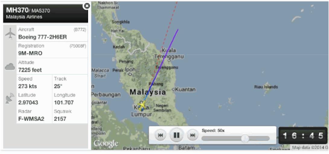 Έπιασαν σήμα απο το κινητό επιβάτη του Μαλαισιανού αεροσκάφους που χάθηκε 