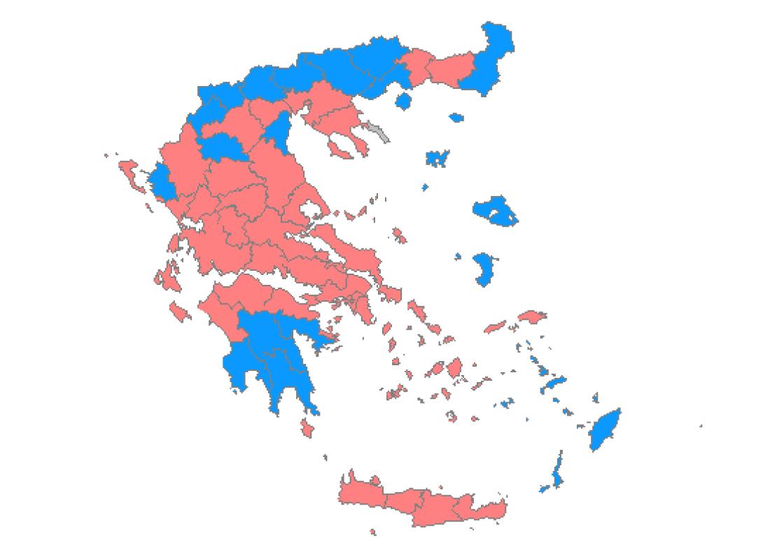Επίσημα αποτελέσματα στο 25,57% της Επικράτειας