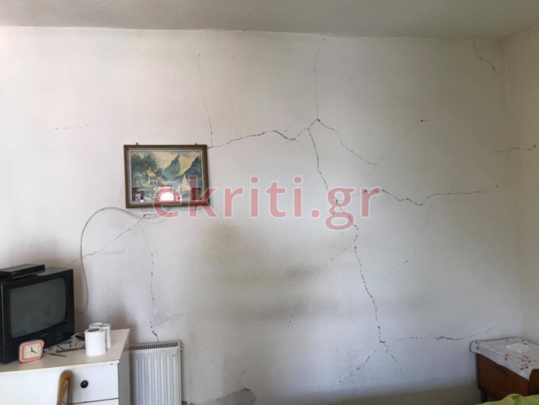 Ρωγμές σε σπίτι στον Σαμπά του Δήμου Μινώα Πεδιάδος