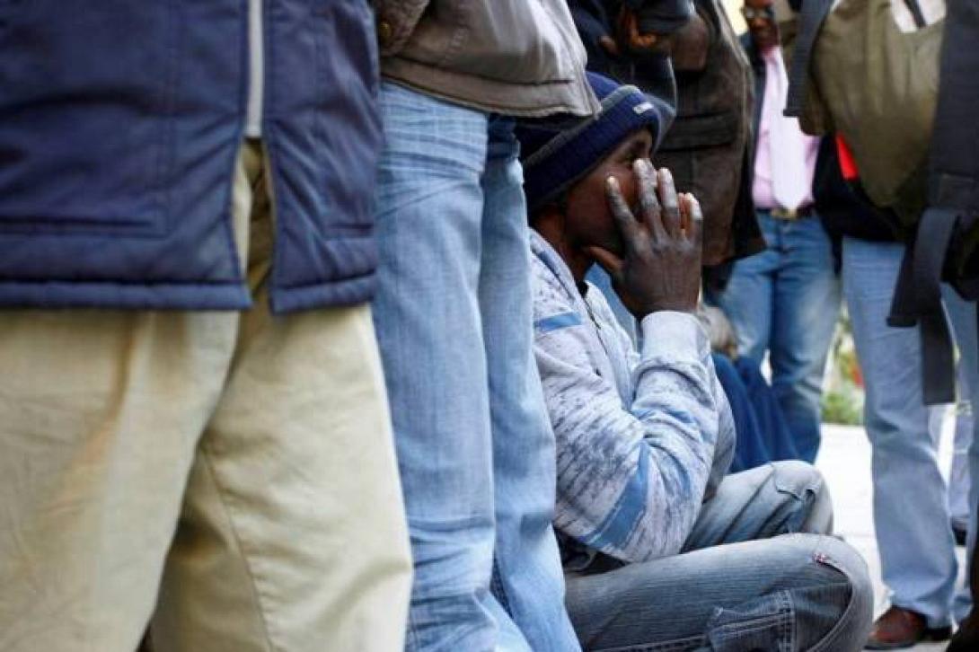 Σύλληψη μεταναστών στη Λέσβο 