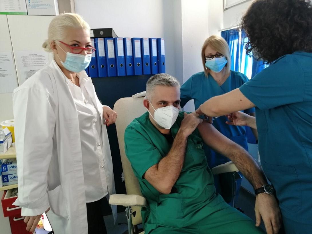 Εμβολιασμός στο Νοσοκομείο Σητείας