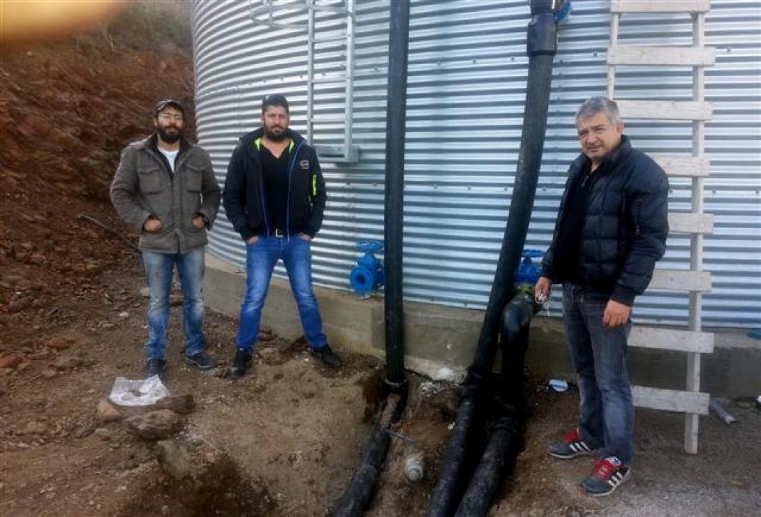Συνδέθηκε με το δίκτυο άρδευσης του δήμου Φαιστού η δεξαμενή στο Σίβα