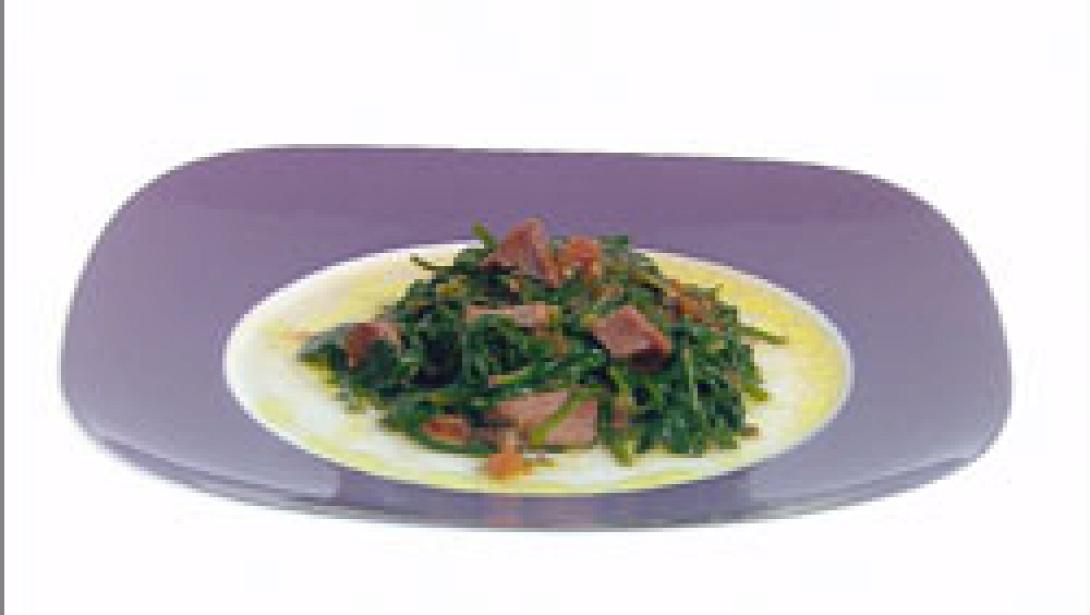 Σταμναγκάθι με μυζήθρα και απάκι