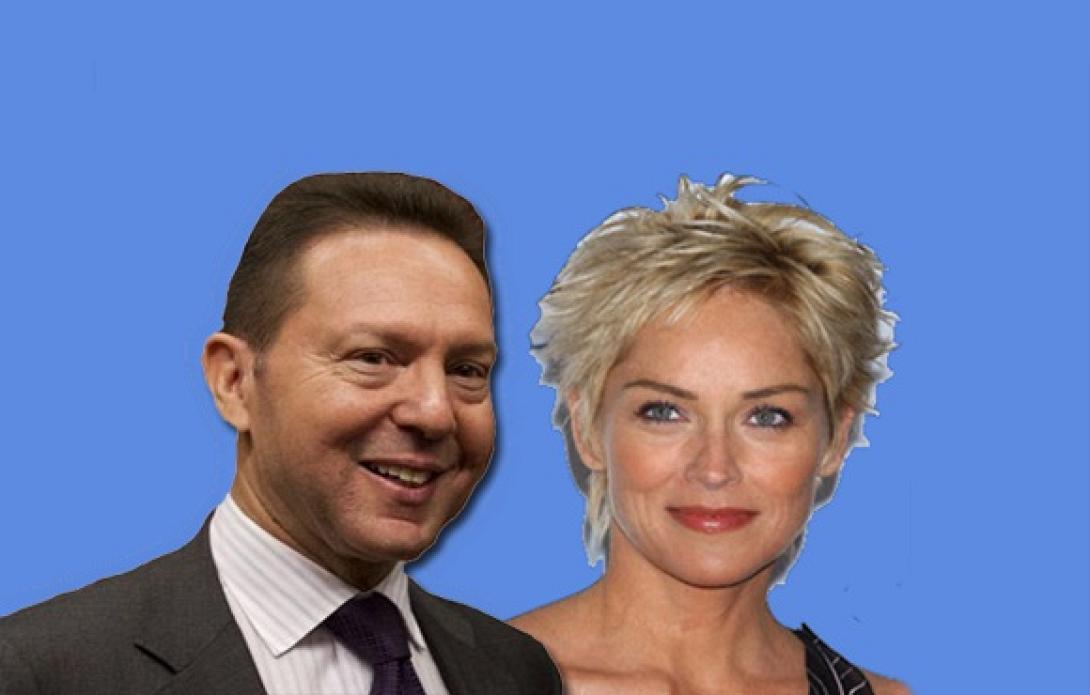 Ο Γιάννης Στουρνάρας και η... ξαδέλφη Sharon Stone