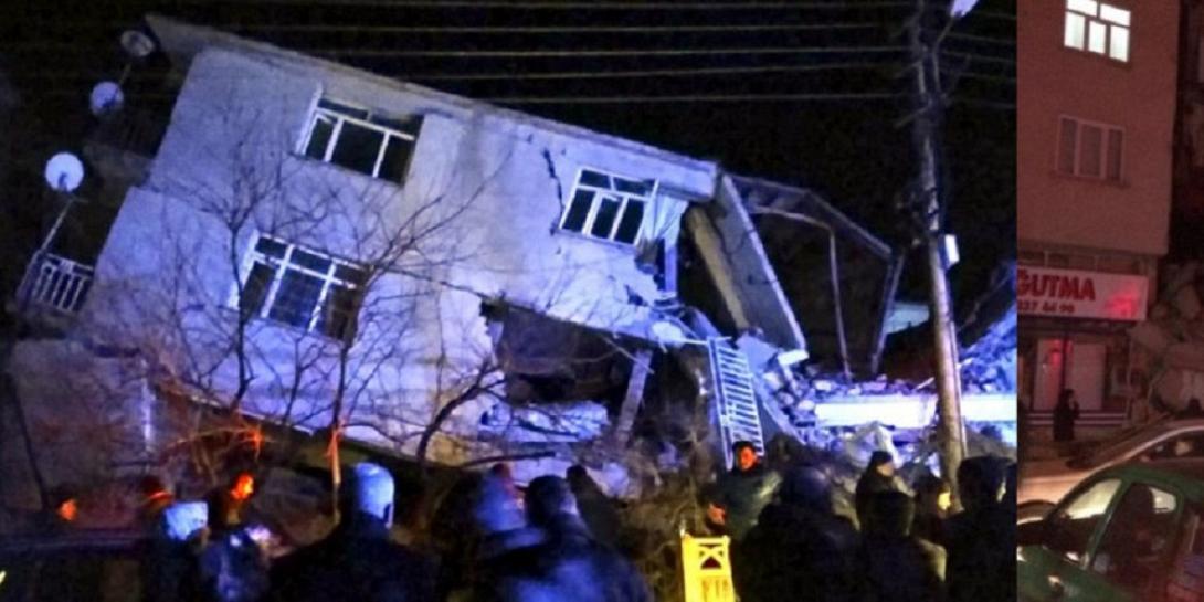 Ένα από τα κτίρια που κατέρρευσε.