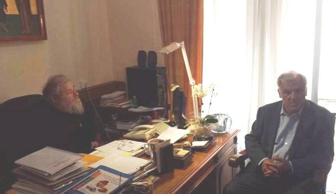 Συνάντηση Τσόκα με τον σεβ. Μητροπολίτη Κυδωνίας και Αποκορώνου κ. Δαμασκηνό