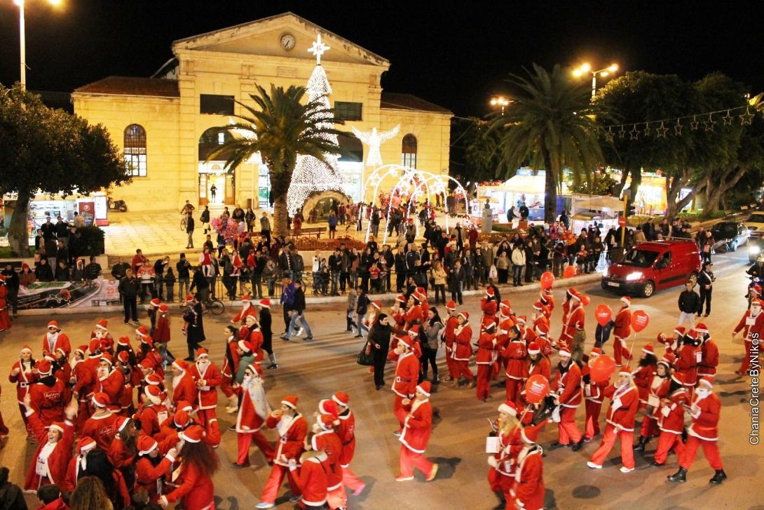  5.000 Άγιοι Βασίληδες τρέχουν για καλό σκοπό στα Χανιά 