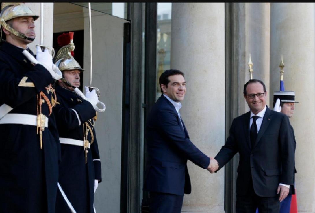 Σε εξέλιξη η συνάντηση Τσίπρα - Ολαντ στα Ηλύσια