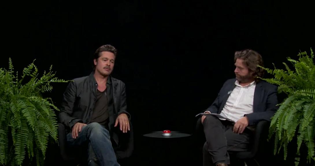 Ζακ Γαλιφιανάκης - Μπραντ Πιτ: Μία απολαυστική συνάντηση (βίντεο)